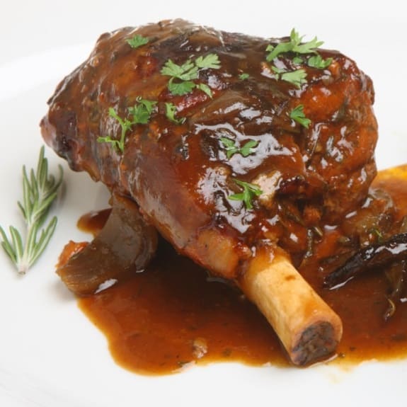 Braised lamb shank