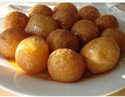 Loukoumades, honey-soaked dough balls
