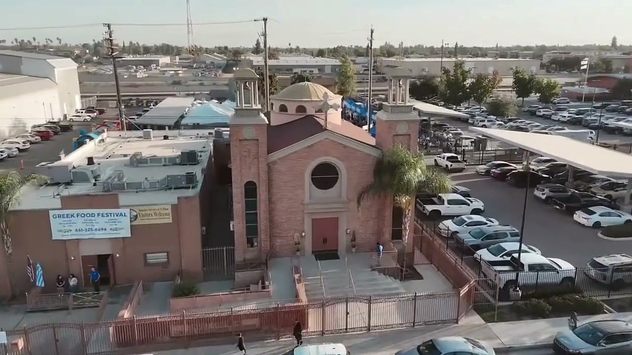 St. George from the air during a festival weekend